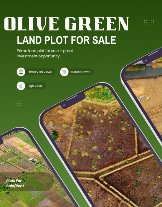 olive green land plot for sale